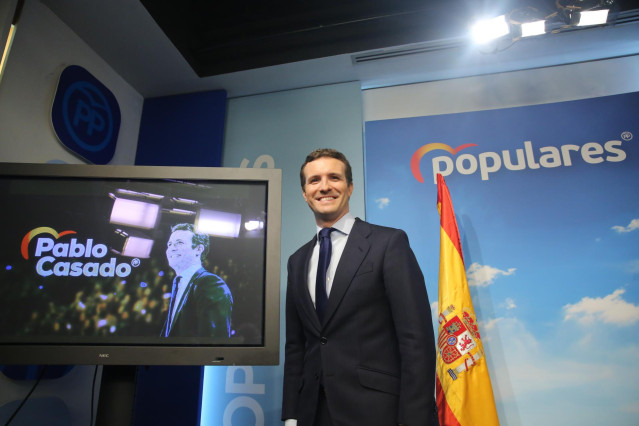Declaraciones del líder del PP, Pablo Casado, tras la convocatoria del Gobierno