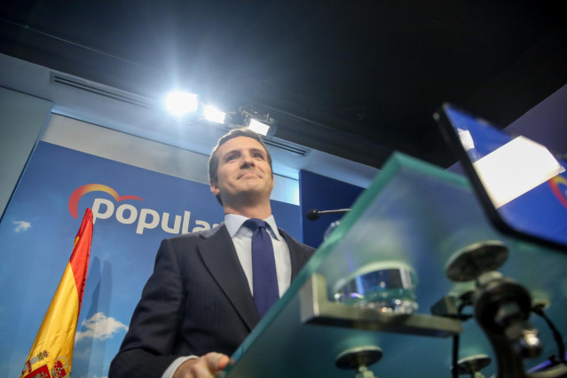 Declaraciones del líder del PP, Pablo Casado, tras la convocatoria del Gobierno