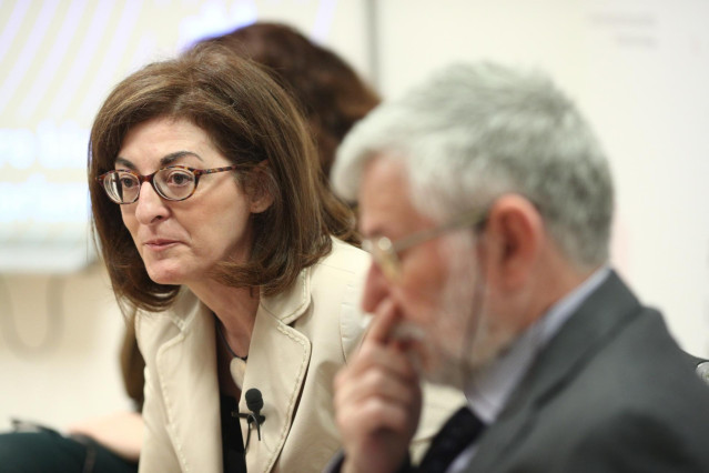 Maite Pagazaurtundúa en la presentación del Libro blanco y negro del Terrorismo