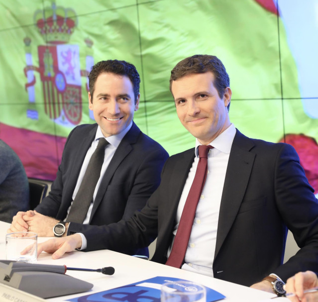 Reunión de la Junta Directiva Nacional del PP para planificar la campaña de las