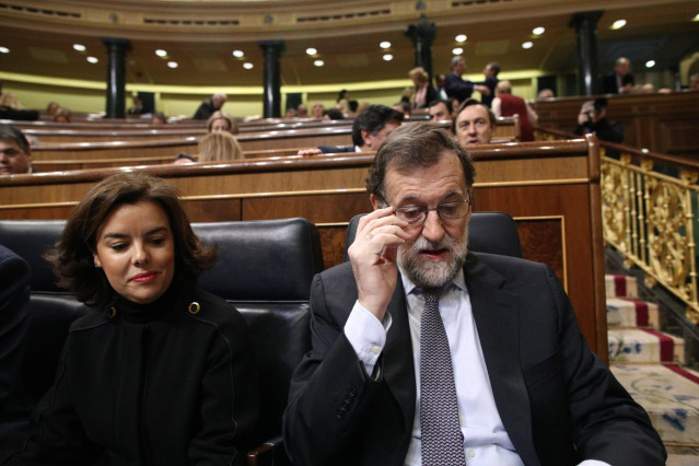 Soraya Sáenz de Santamaría y Mariano Rajoy