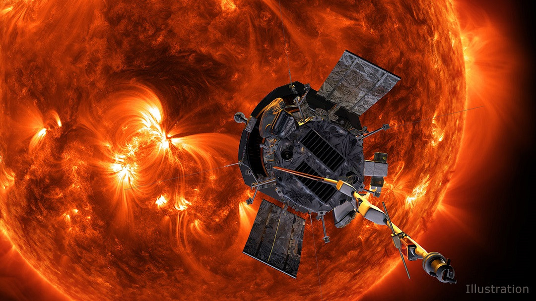 La sonda Parker de la NASA acercu00e1ndose al Sol