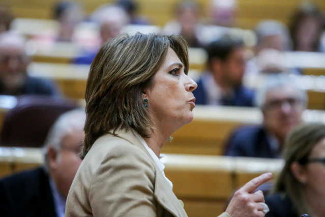 Dolores Delgado, ministra de Justicia, en el Pleno del Senado