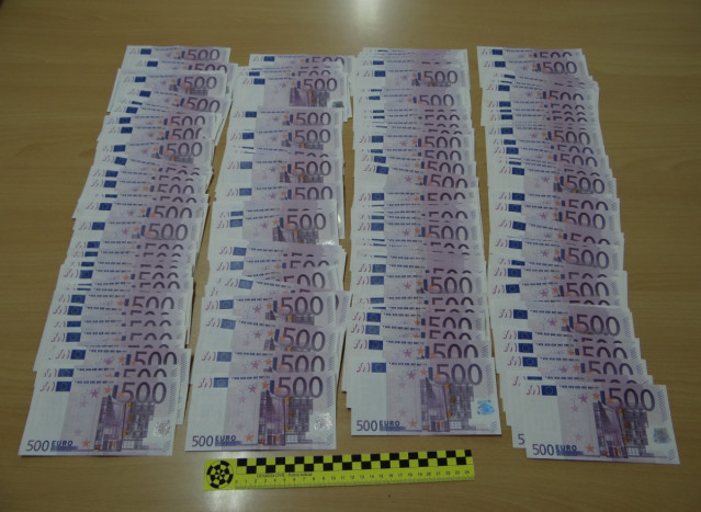 Los billetes falsos de 500 euros.