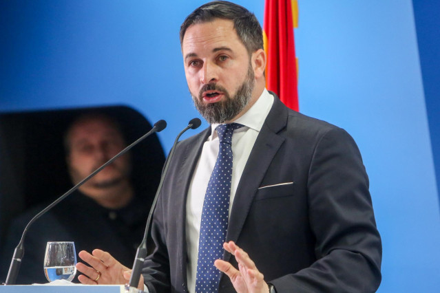 El presidente de Vox, Santiago Abascal, protagoniza un acto organizado por el d