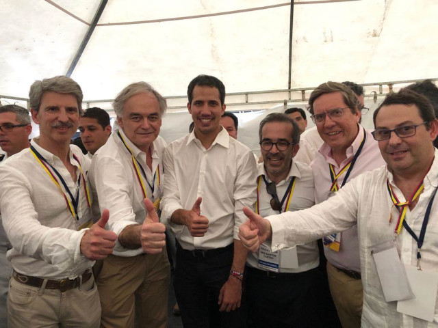 Encuentro entre Esteban González Pons y eurodiputados del PPE con Juan Guaidó