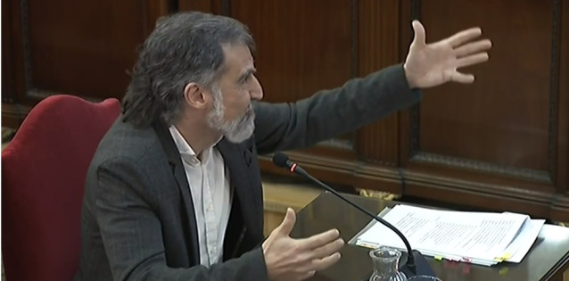 Interrogatorio a Jordi Cuixart en el juicio por el 'procés'