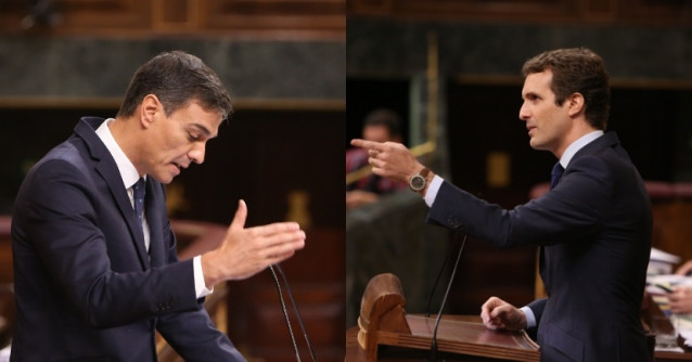 Montaje de Pedro Sánchez y Pablo Casado