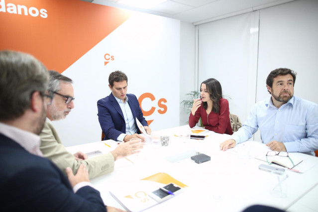 Albert Rivera preside la reunión de la Ejecutiva de Ciudadanos