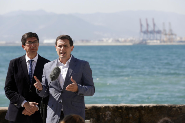 El presidente de Ciudadanos, Albert Rivera, y el vicepresidente de la Junta de A