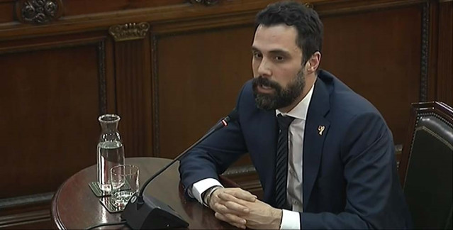 El presidente del Parlament Roger Torrent declara como testigo en el Tribunal Su