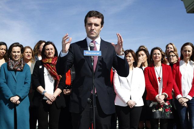8M.- Casado presume de los logros del PP con sus candidatas: 