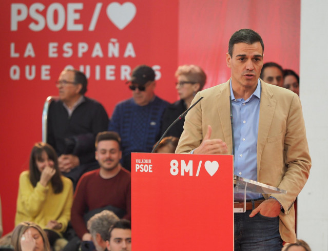 Acto del PSOECyL en Valladolid con el presidente del Gobierno, Pedro Sánchez