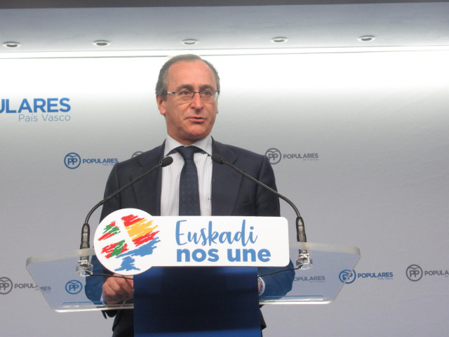 Alfonso Alonso, este lunes en Bilbao