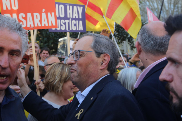 Manifestación independentista en Madrid contra el juicio del 'procés'