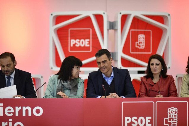 Reunión de la Ejecutiva Federal del PSOE para planificar la campaña de las gener