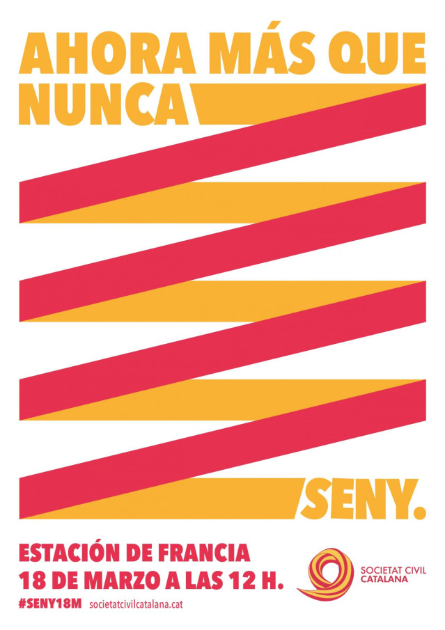 Cartel de la manifestación convocada por SCC
