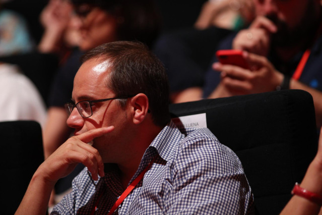 César Luena durante el Congreso del PSOE