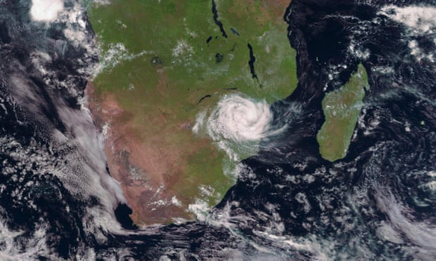 El ciclu00f3n Idai causu00f3 destrucciu00f3n en Mozambique, Malawi y Zimbabwe, foto de Eumetsat