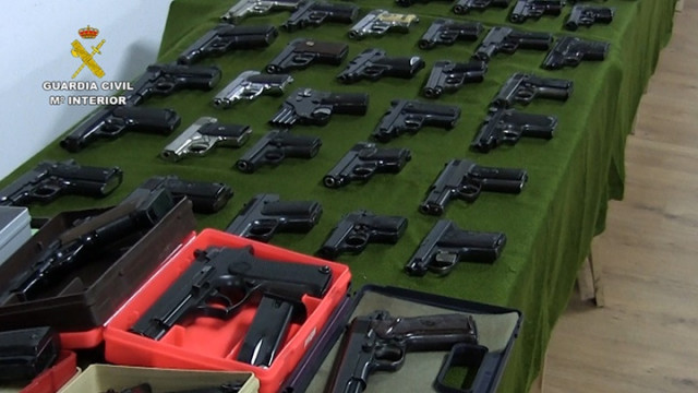 Armas incautadas por la Guardia Civil
