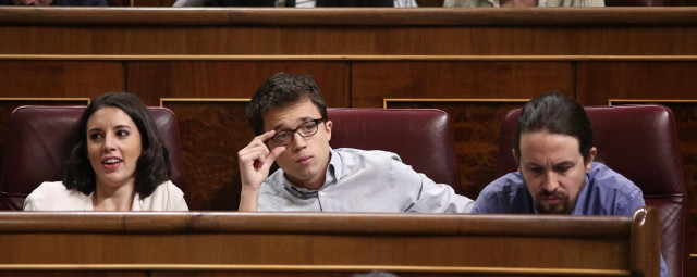 Irene Montero, Íñigo Errejón y Pablo Iglesias