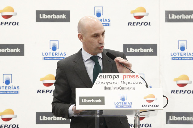 Desayuno Deportivo de Europa Press con Luis Rubiales, presidente de la Real Fede