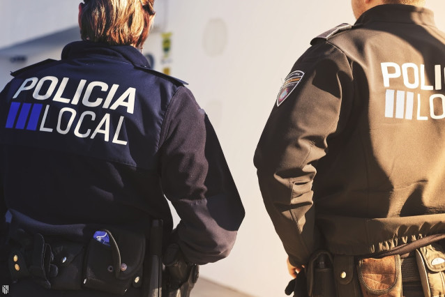 Agentes de la policía local, recurso, imagen de archivo