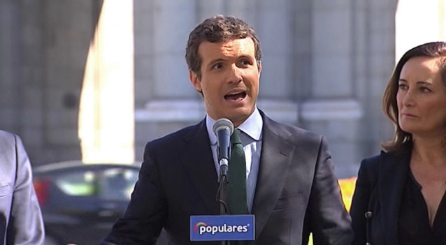 Pablo Casado presenta la candidatura del PP por Madrid al Congreso de los Diputa