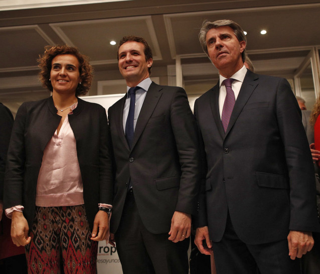 El presidente del PP, Pablo Casado, protagoniza un Desayuno Informativo de Europ