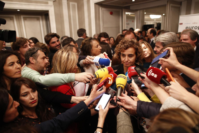 El presidente del PP, Pablo Casado, protagoniza un Desayuno Informativo de Europ