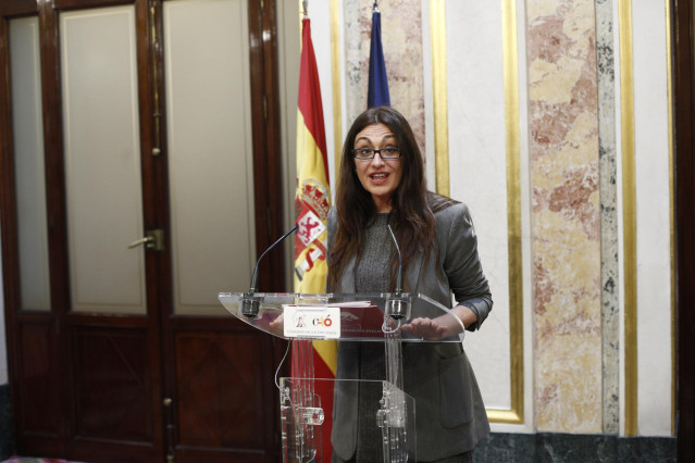 Rueda de prensa de Izquierda Unida en el Congreso de los Diputados tras conocers