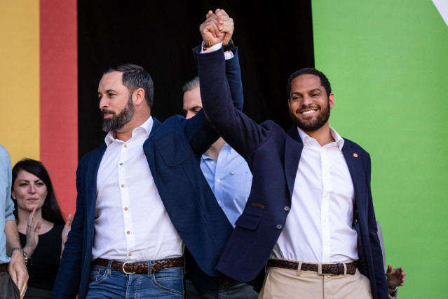 Acto de Vox 'La España viva' con el presidente del partido, Santiago Abascal, y