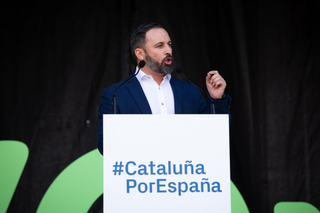 Acto de Vox 'La España viva' con el presidente del partido, Santiago Abascal, y