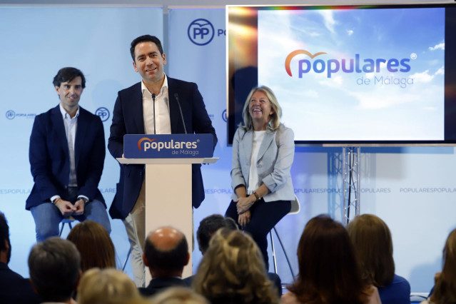 El secretario general del PP, Teodoro García Egea, clausura un acto del partido