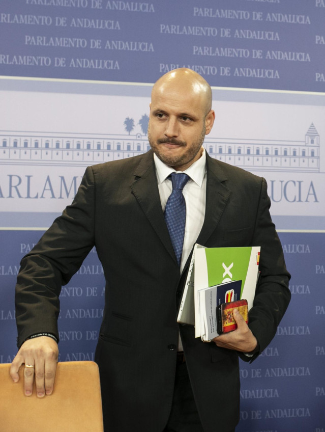 Rueda de prensa Rodrigo Alonso, secretario del grupo Vox en el Parlamento Andalu