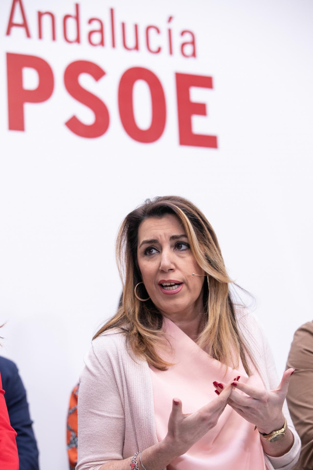 Susana Díaz, interviene en un encuentro  con motivo del Día Internacional contr