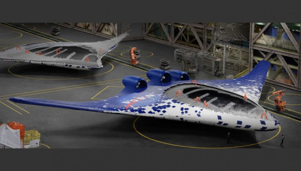 Recreación de cómo podría ser un avión de alas deformables