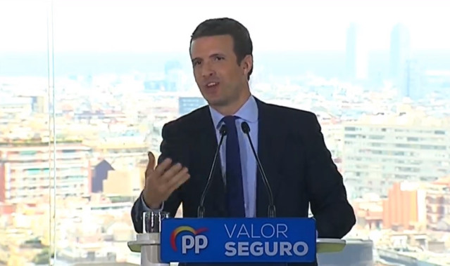 28A.- Casado acusa Sánchez de voler pactar amb 