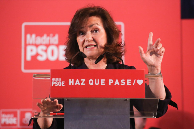 Carmen Calvo interviene en un acto en Pinto