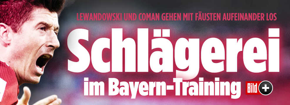 Lewandowski y Coman se lu00edan a puu00f1etazos en el entrenamiento del Bayern de Mu00fanich