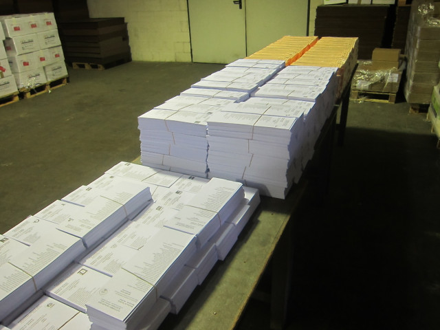 Papeletas de votación.