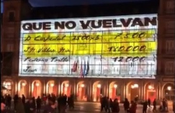 Proyecciu00f3n de los papeles de Bu00e1rcenas en Madrid