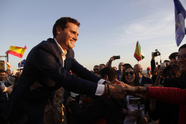 Albert Rivera en un acto electoral en Málaga