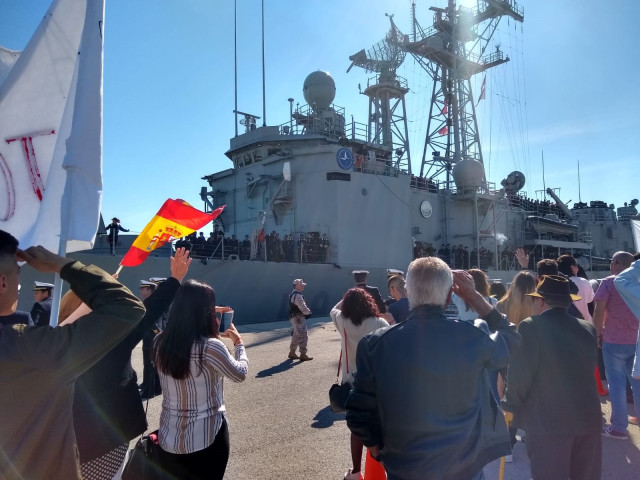 Cádiz.- La fragata 'Santa María' finaliza su despliegue tras dos meses integrada en la agrupación permanente de la OTAN