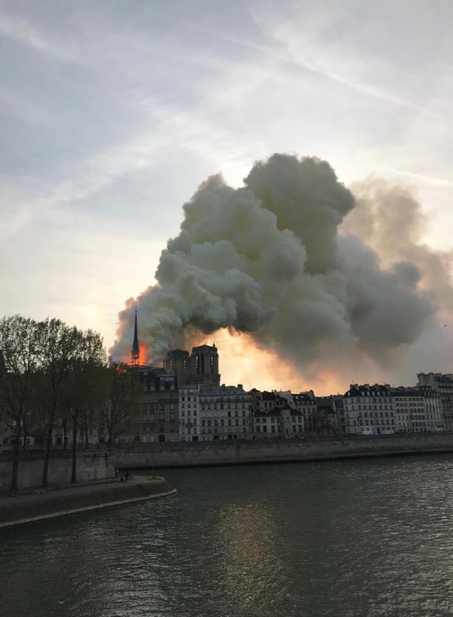 Fire breaks out at Notre Dame Cathedral in Paris