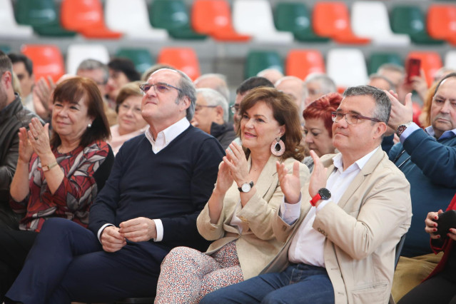 Acto del PSOE en Arganda del Rey (Madrid) con la participación de la vicepresidenta del Gobierno, Carmen Calvo