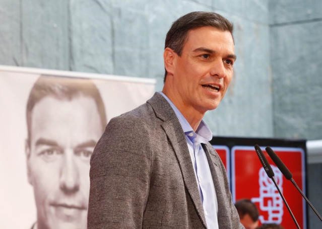 Pedro Sánchez, en un mitin en Orense