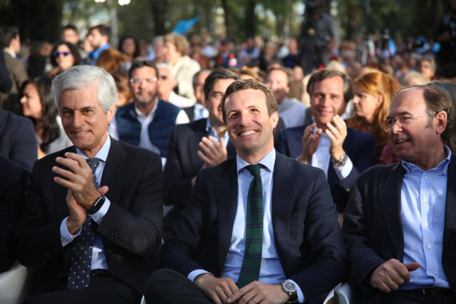 Pablo Casado clausura un acto del Partido Popular en Madrid