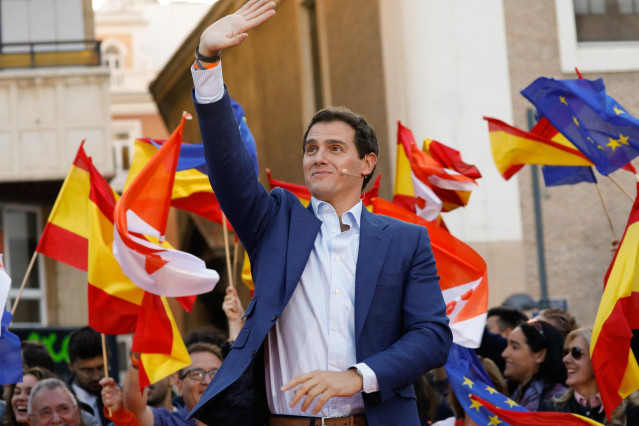 Albert Rivera participa en un acto de campaña de Ciudadanos en Murcia