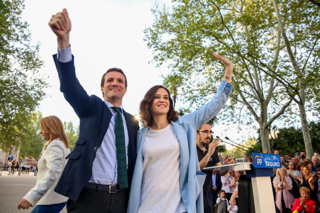 Pablo Casado clausura un acto del Partido Popular en Madrid